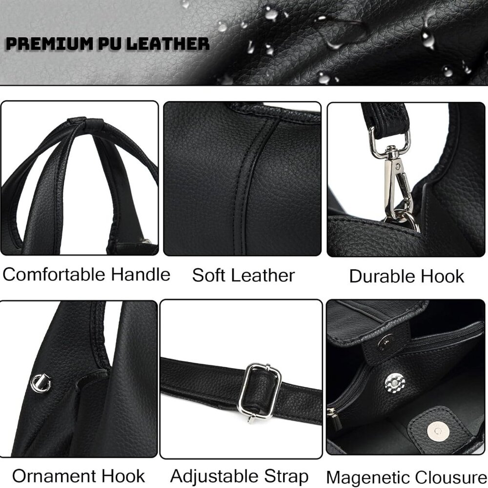Crossbody Purses for Women, Leather Handbags Designer Shoulder Tote Bag Ladies S - Picture 6 of 7